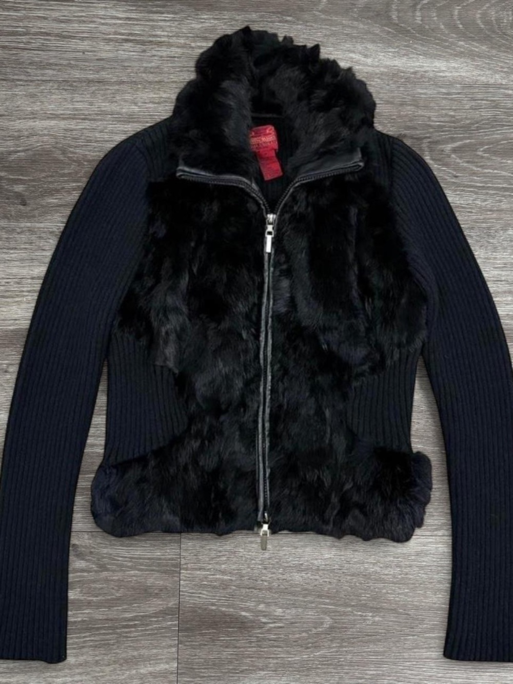 Paris Blues Women's Black Fur Jacket